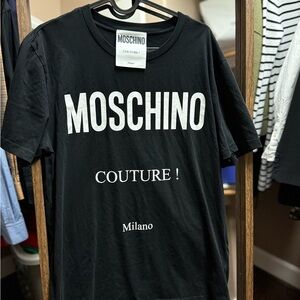 Moschino Black Cotton Tee unisex